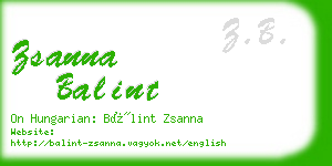 zsanna balint business card